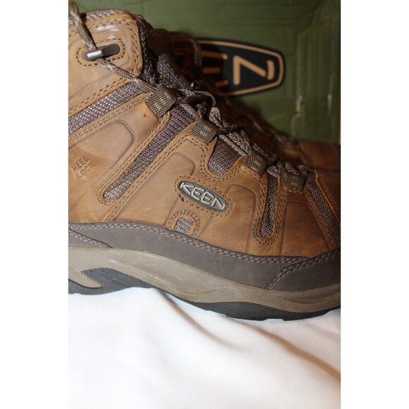 Keen Men's Circadia Mid Waterproof Hiking Boots Bison Black NIB SZ 10 - Picture 2 of 6